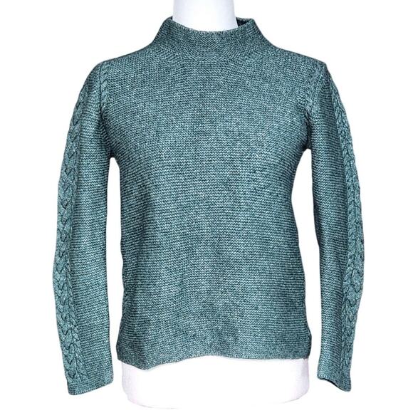 Aran Sweater Market Cable Knit Wool Blend Sweater | Made in Ireland | Women’s S - Picture 4 of 11